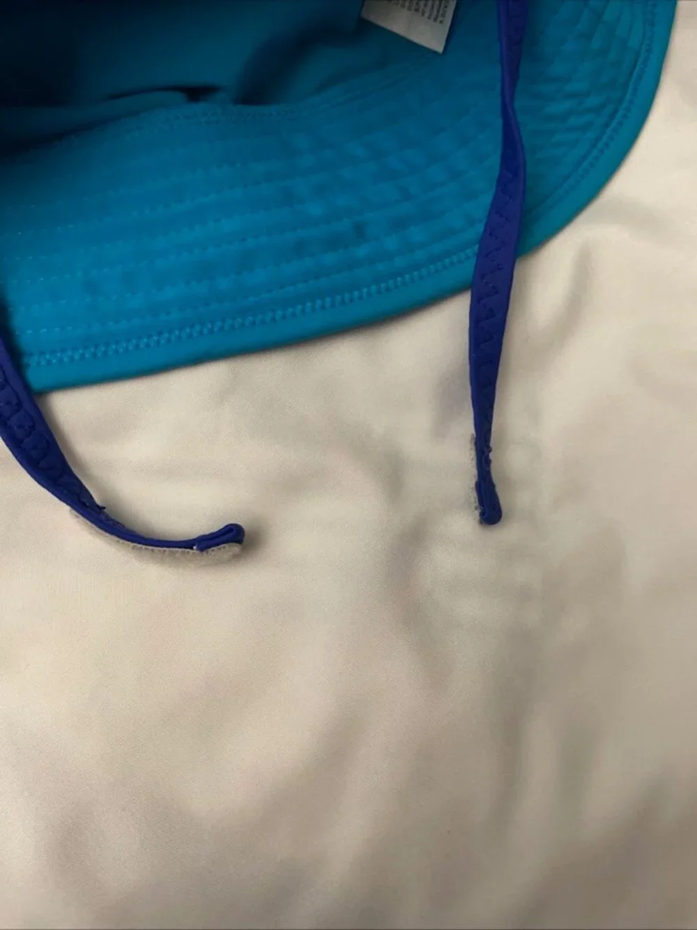 SPEEDO Block The Burn UV50 Infant Swim Beach Bucket Hat Blue Size L/XL